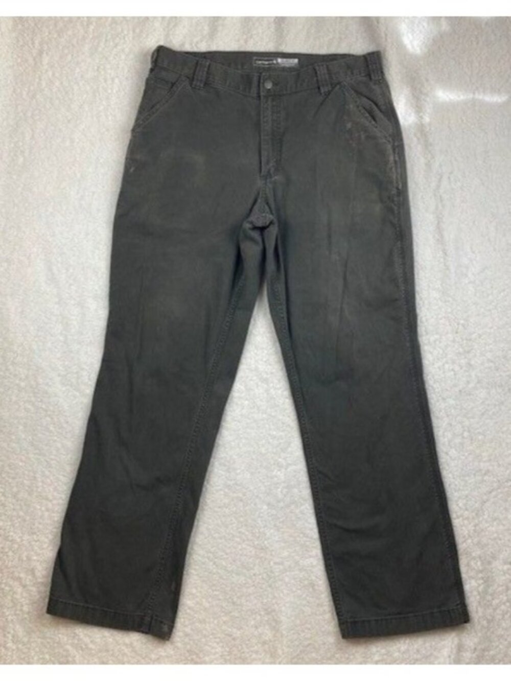 Carhartt Rugged Flex Relaxed Fit Duck Utility Work Pant Men's 36x32 Distressed
